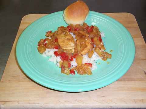 Plated Hawaiian Chicken