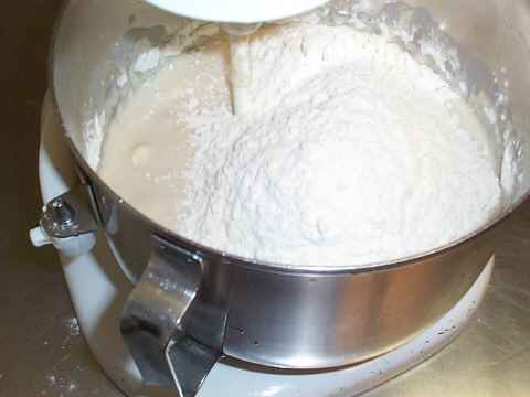 Start adding flour