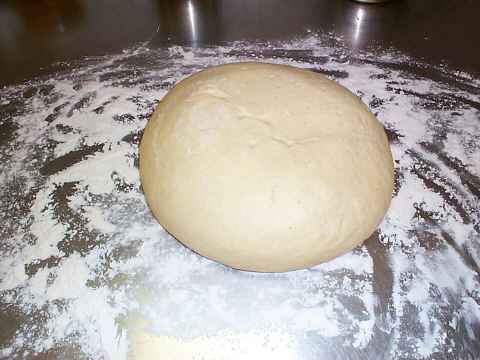 Drop dough from rising bowl